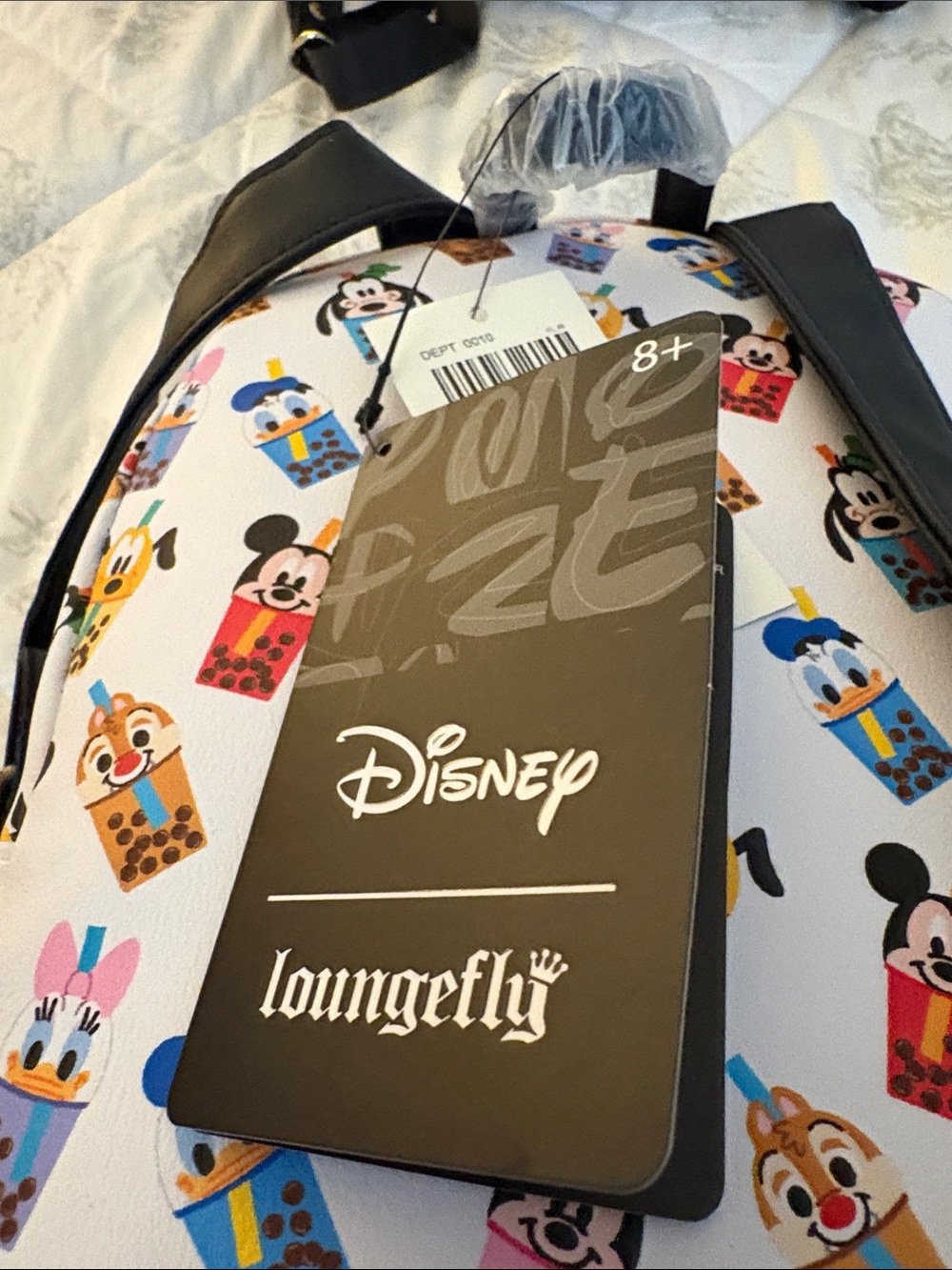 Loungefly White Disney Character Bubble Tea Mini Backpack - Picture 5 of 5